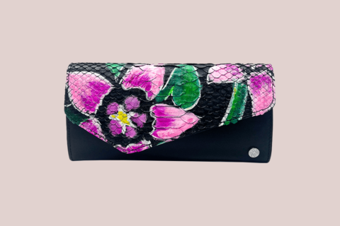 porte-monnaie cuir python