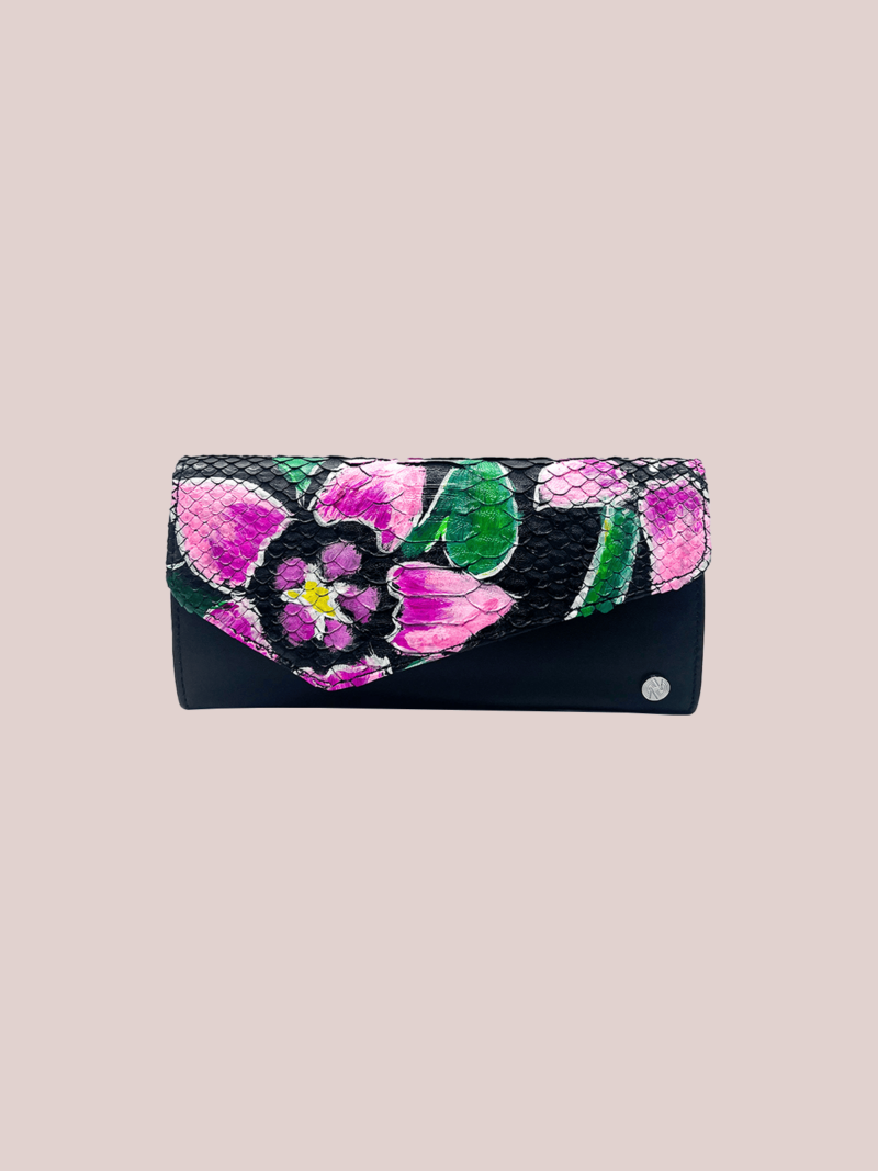 porte-monnaie cuir python