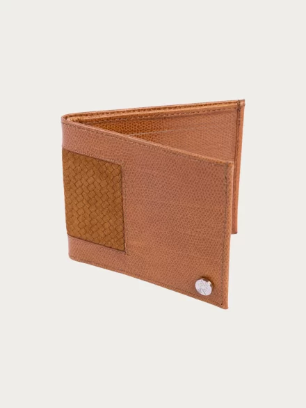 porte-monnaie cuir tressé